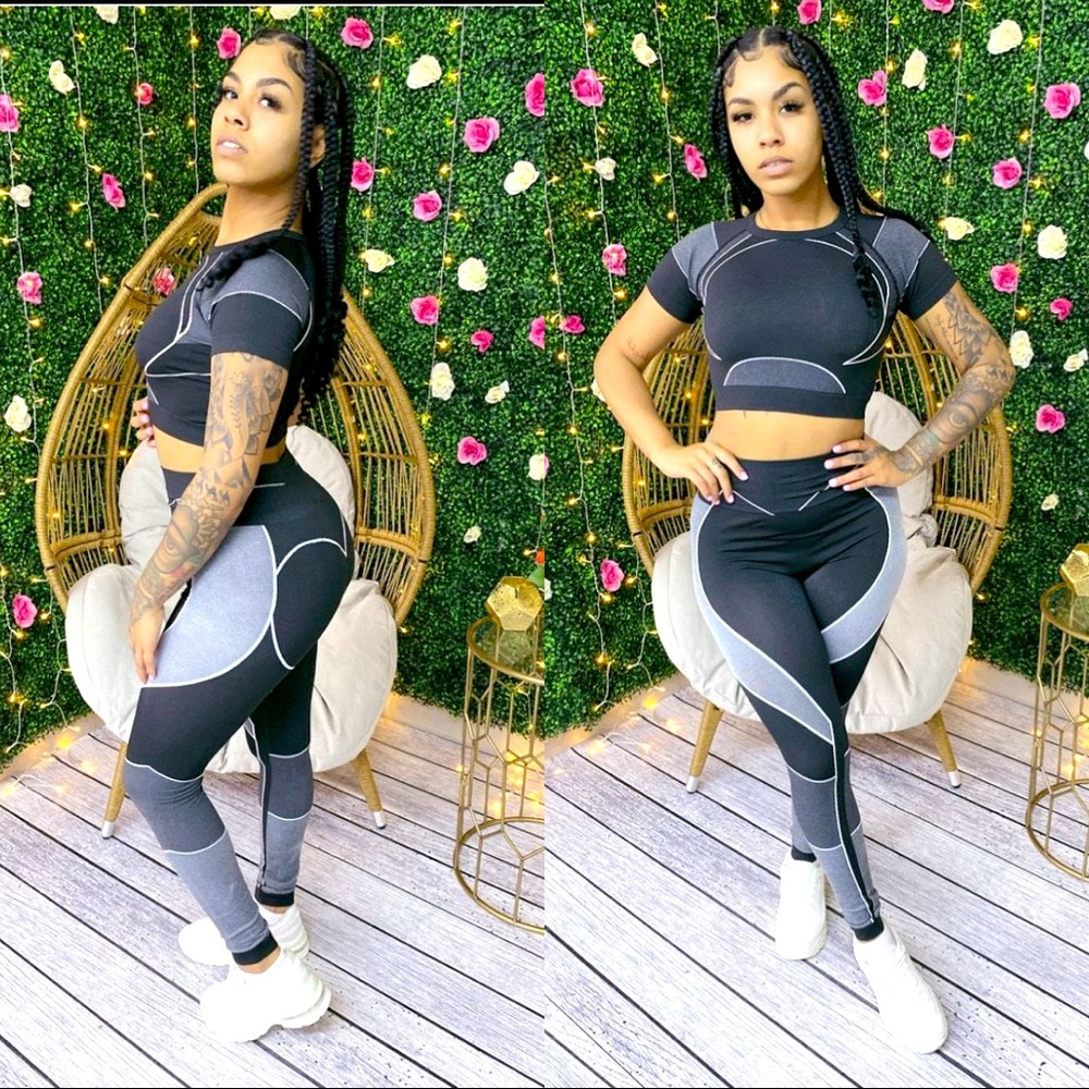 Crop Top Pants Set